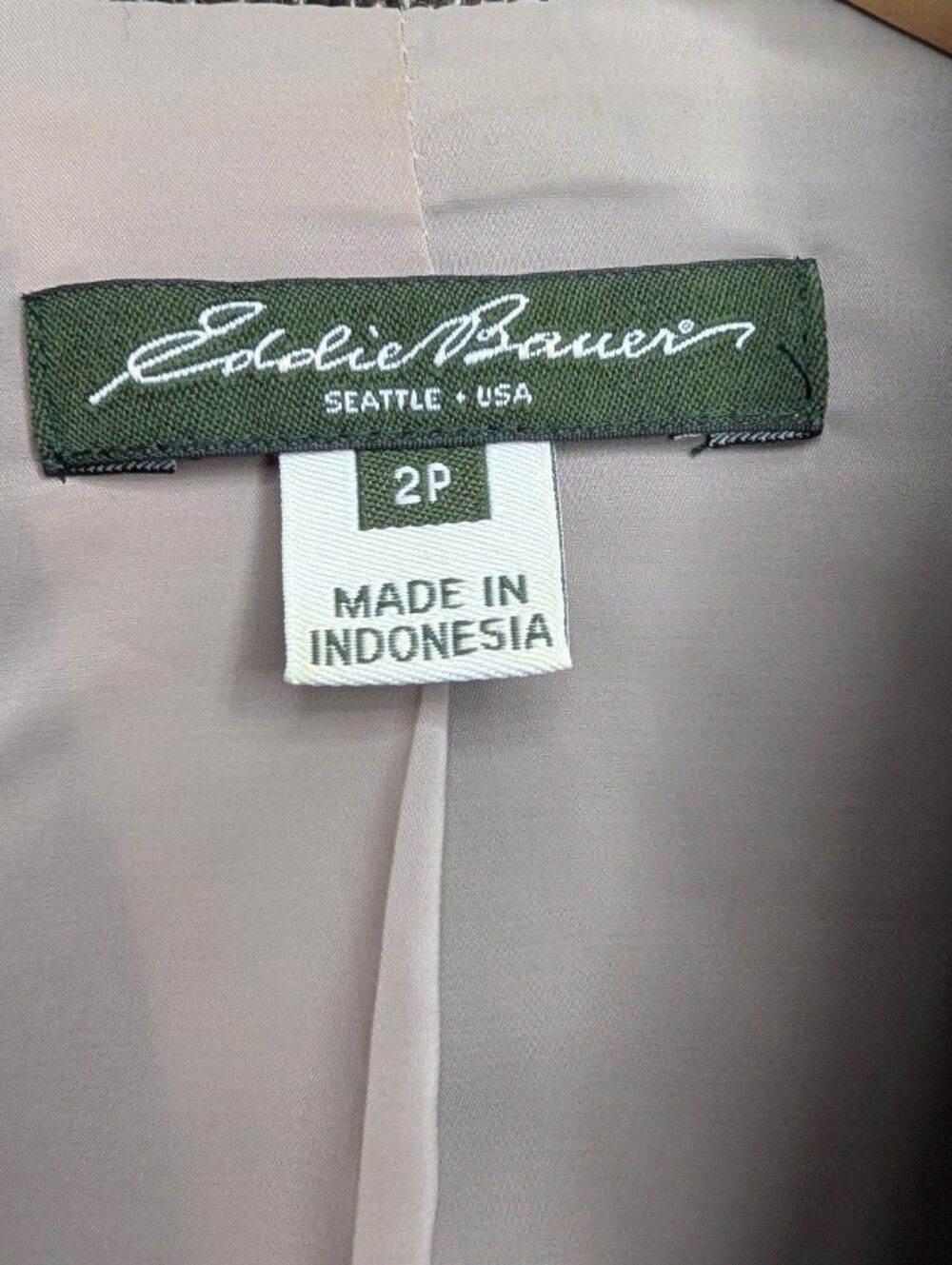Eddie Bauer Y2K 90s Dark Academia Preppy Neutral Cozycore Blazer Jacket 2P - Picture 2 of 11